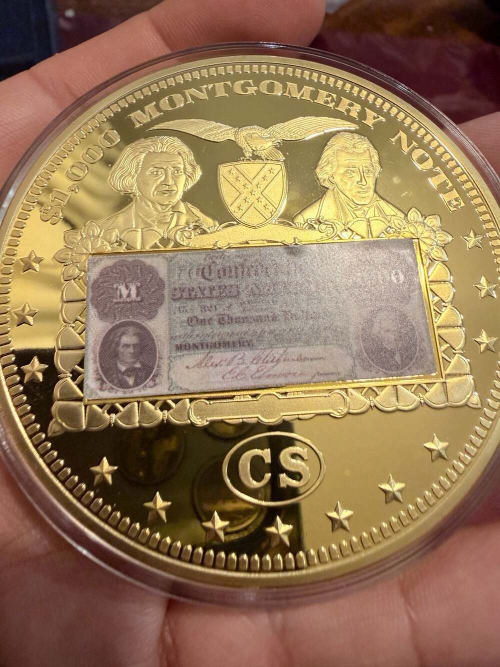 Confederate States of America $1,000 Montgomery Note Big Six Banknotes Coin